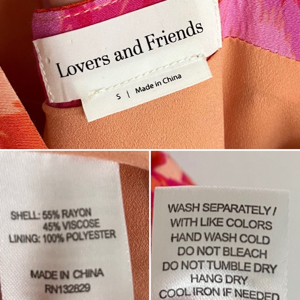 BOGO! Lovers and Friends Revolve Kamala Dress Chai Floral Print Small - Picture 10 of 10